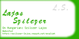 lajos szilczer business card